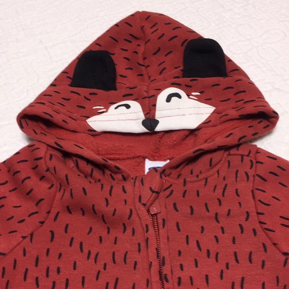 0-3m (5/$20) Sweatshirt Fleece Fox Romper by Old Navy - Picture 6 of 14